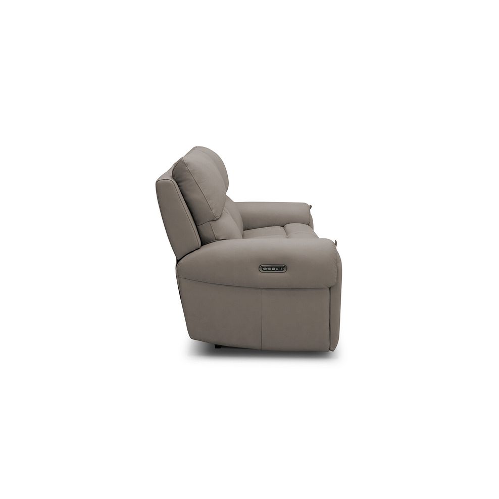 Ezra 3 Seater Electric Recliner in Oyster Leather 9