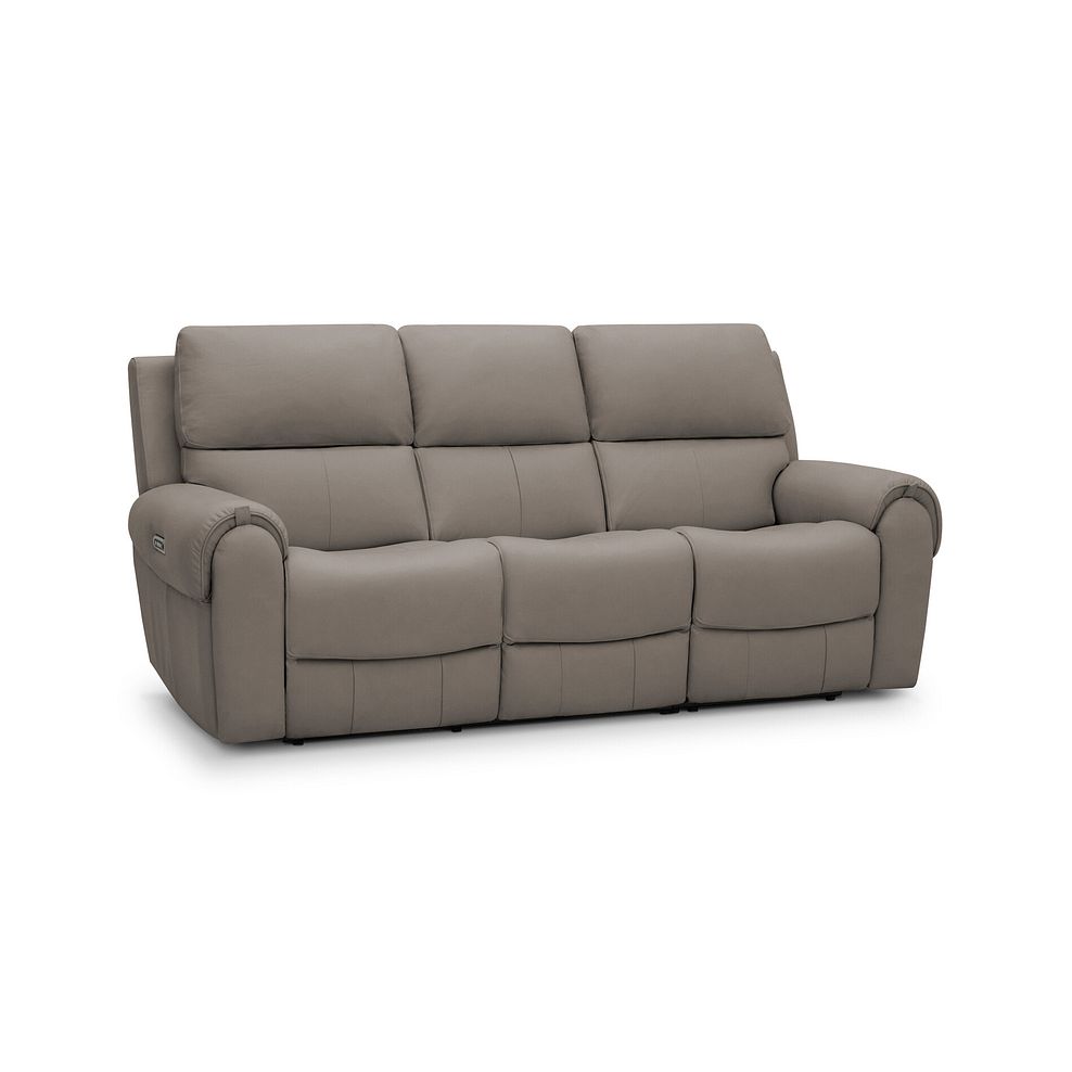 Ezra 3 Seater Electric Recliner in Oyster Leather 5