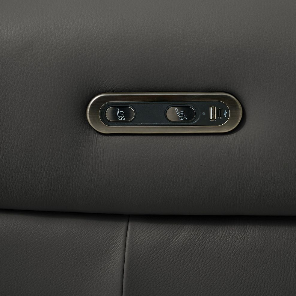 Ezra 3 Seater Electric Recliner in Storm Leather 13