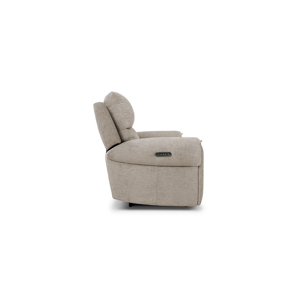 Ezra 3 Seater Electric Recliner with Power Headrest  Lumbar Support in Darwin Mink Fabric 9