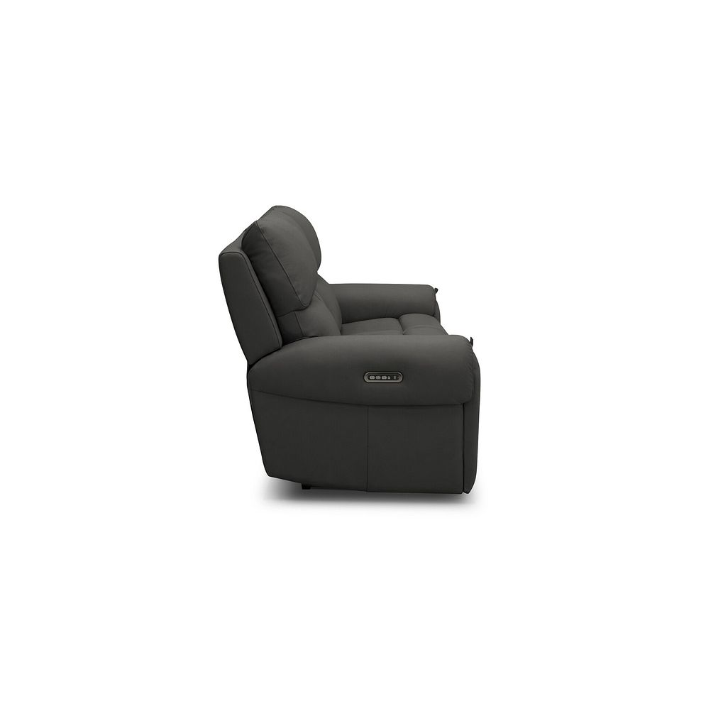 Ezra 3 Seater Electric Recliner with Power Headrest & Lumbar Support in Storm Leather 6