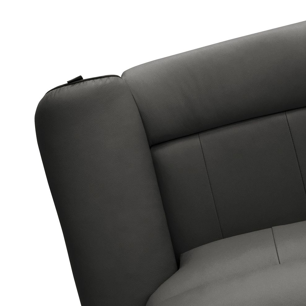 Ezra 3 Seater Electric Recliner with Power Headrest & Lumbar Support in Storm Leather 14