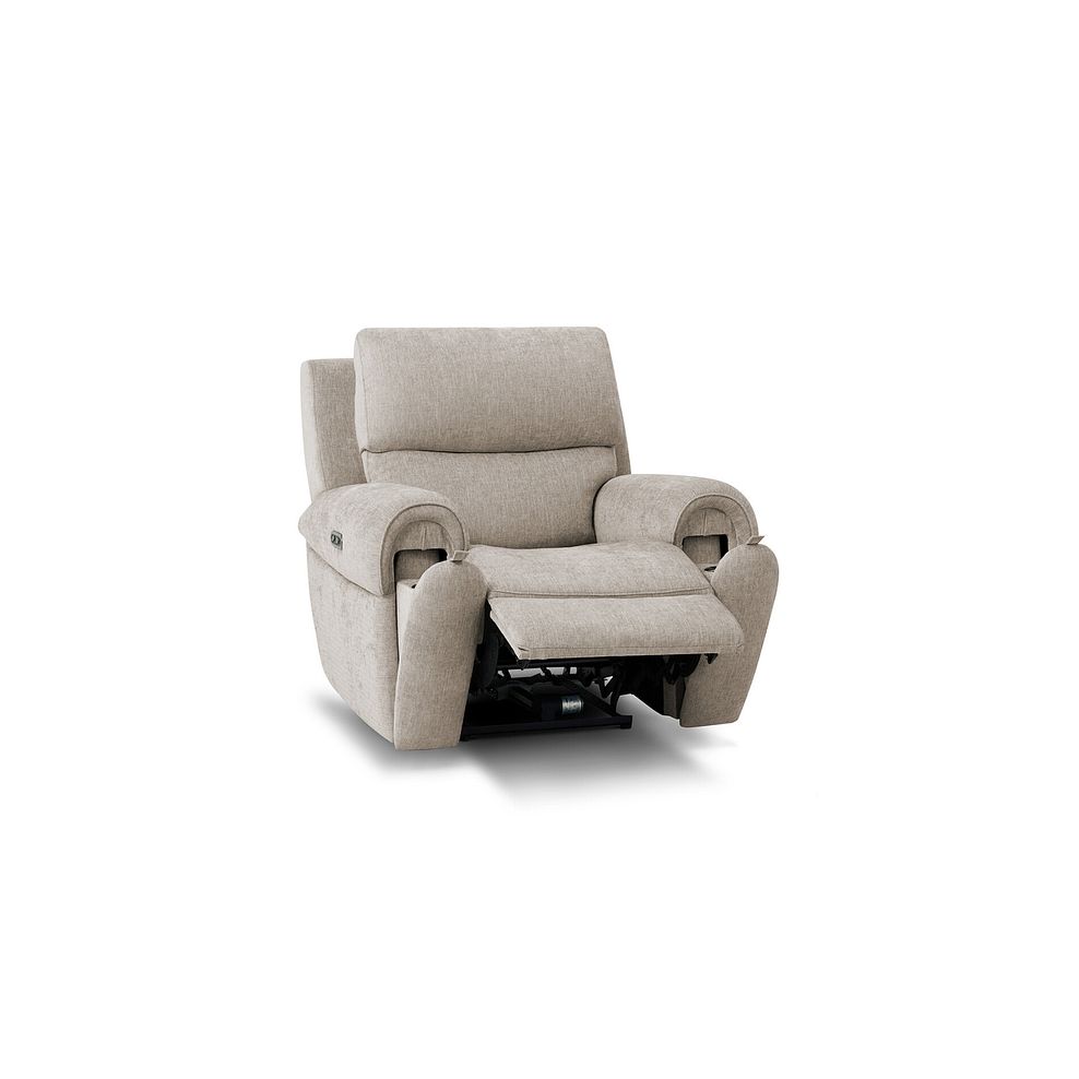 Ezra Electric Recliner Armchair in Darwin Mink Fabric 5