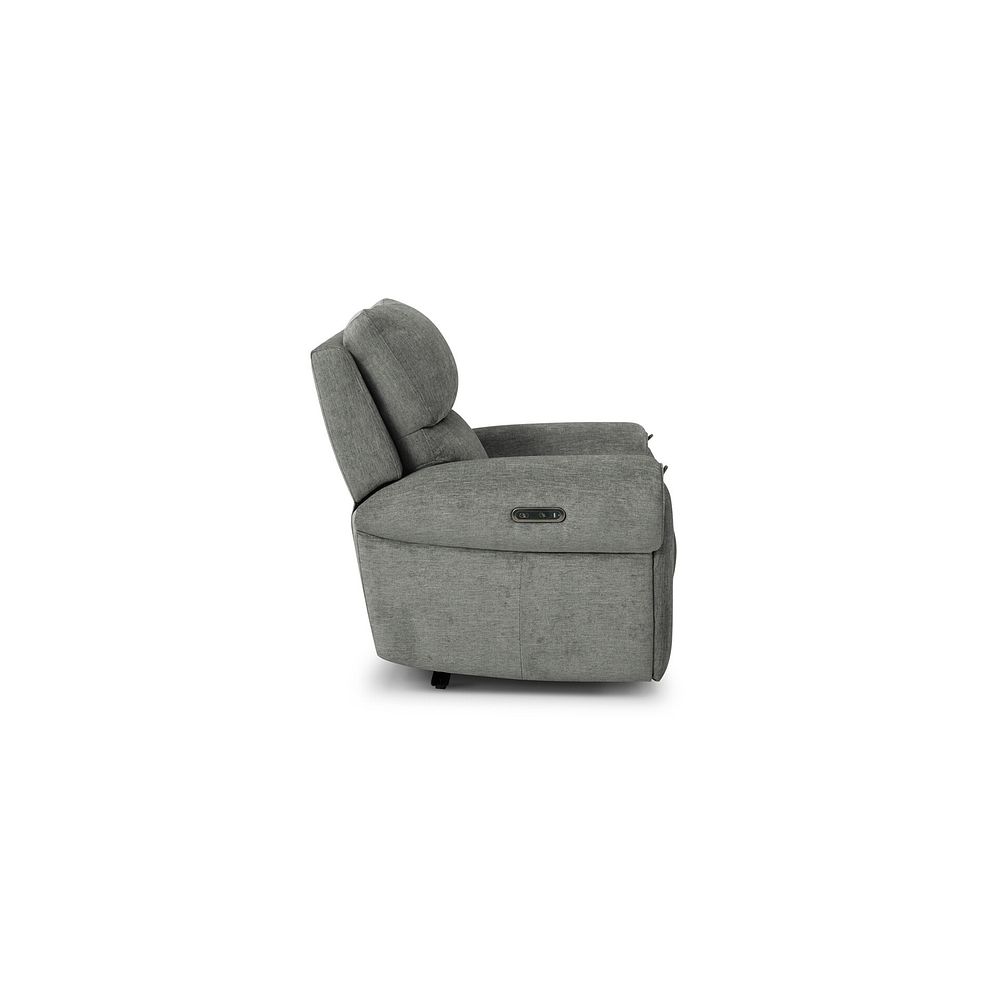 Ezra Electric Recliner Armchair in Darwin Mushroom Fabric 6