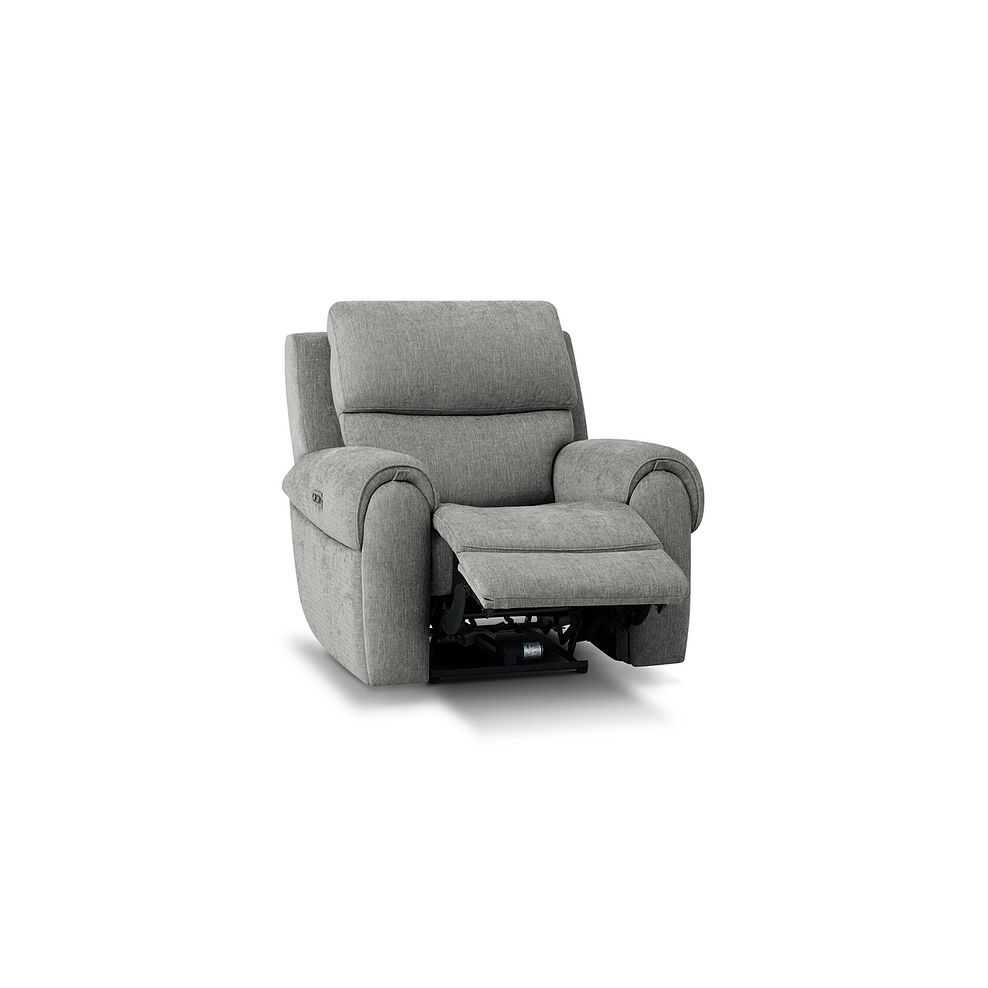Ezra Electric Recliner Armchair in Darwin Mushroom Fabric 2