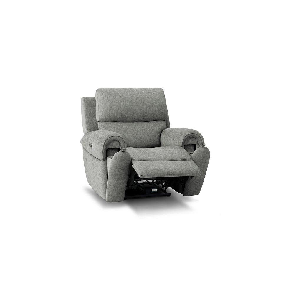 Ezra Electric Recliner Armchair in Darwin Mushroom Fabric 3