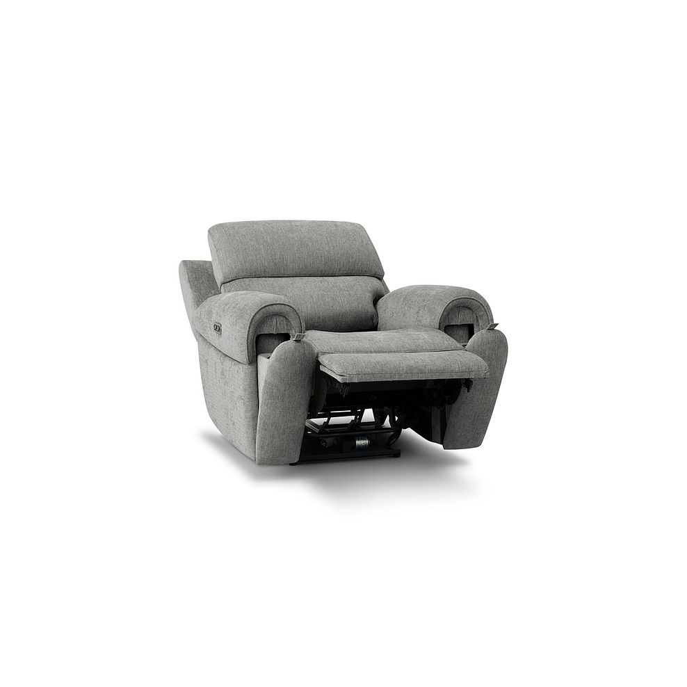 Ezra Electric Recliner Armchair in Darwin Mushroom Fabric 4