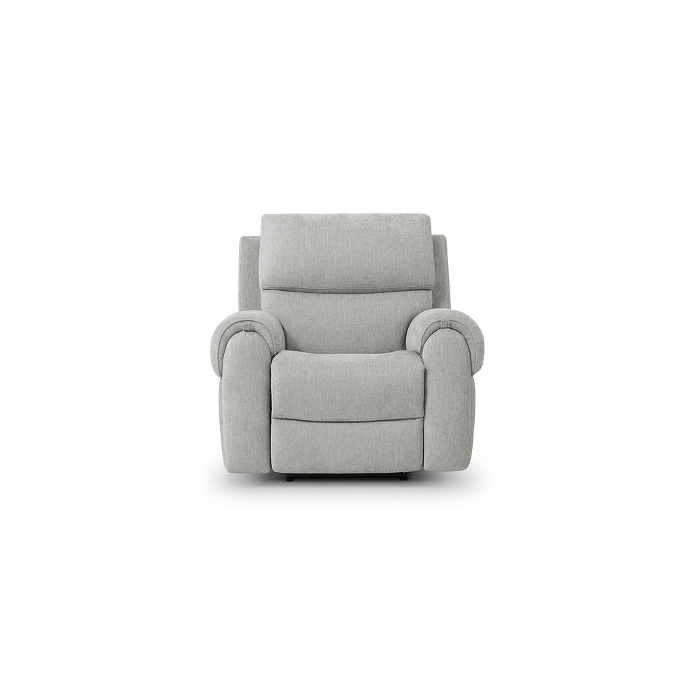 Ezra Electric Recliner Armchair in Darwin Silver Fabric 5