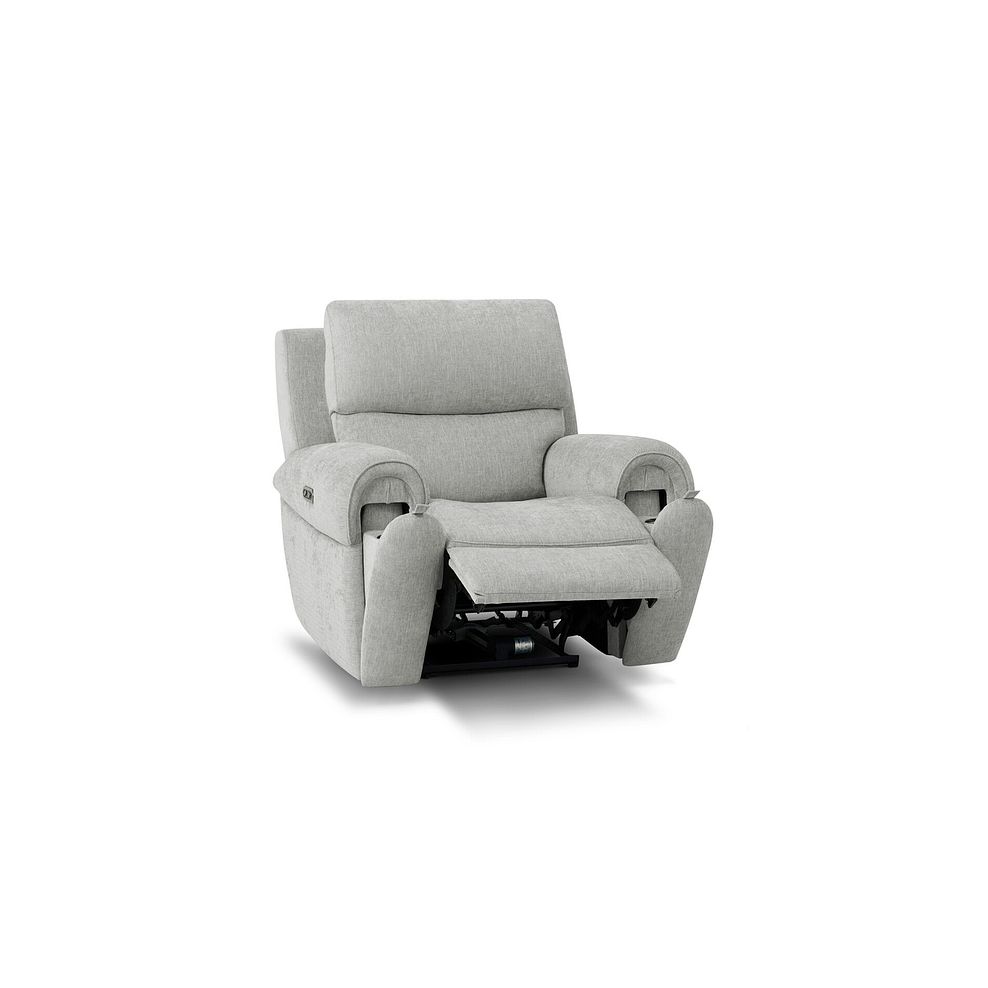 Ezra Electric Recliner Armchair in Darwin Silver Fabric 3