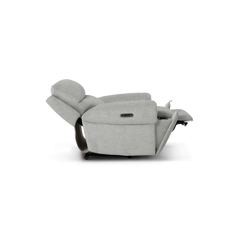 Ezra Electric Recliner Armchair in Darwin Silver Fabric 7