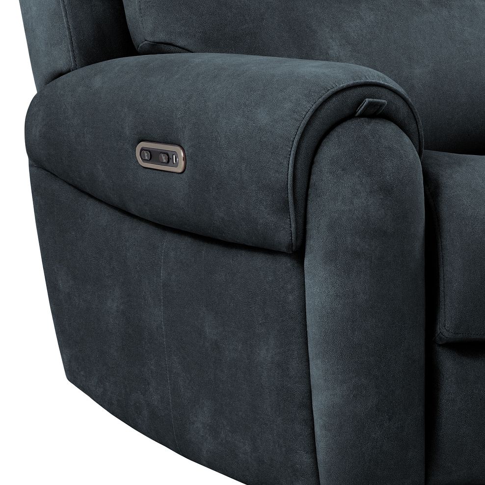 Ezra Electric Recliner Armchair in Dexter Shadow Fabric 11