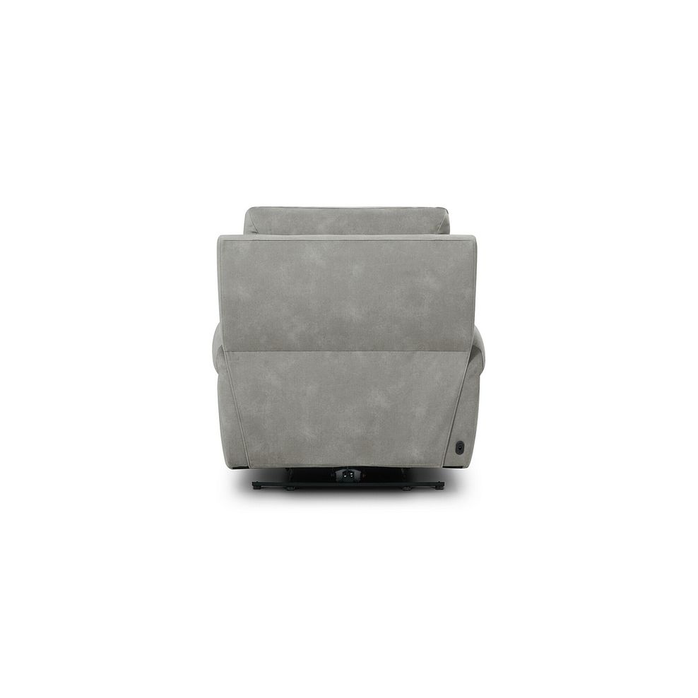 Ezra Electric Recliner Armchair in Dexter Stone Fabric 8