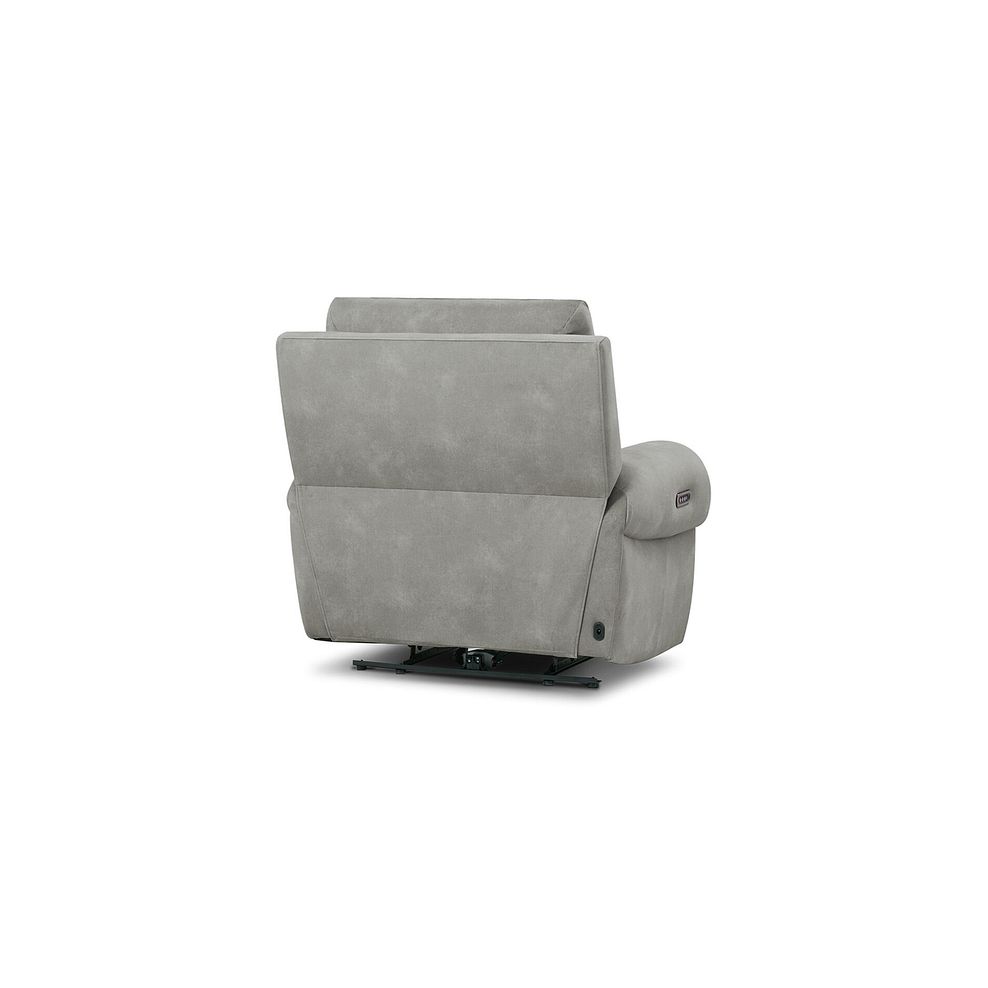 Ezra Electric Recliner Armchair in Dexter Stone Fabric 9