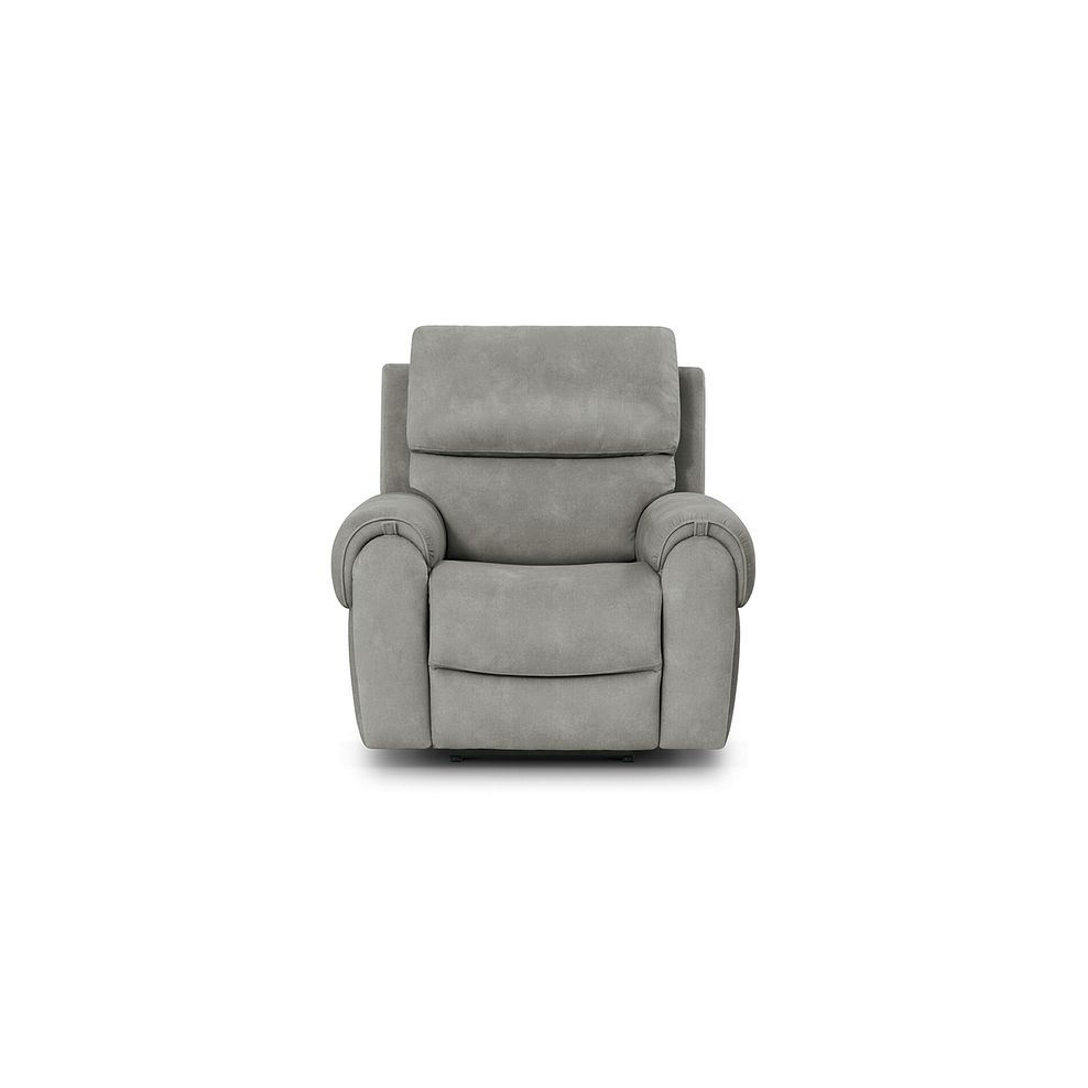 Ezra Electric Recliner Armchair in Dexter Stone Fabric 5