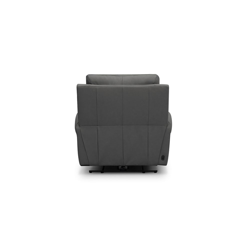 Ezra Electric Recliner Armchair in Elephant Grey Leather 8