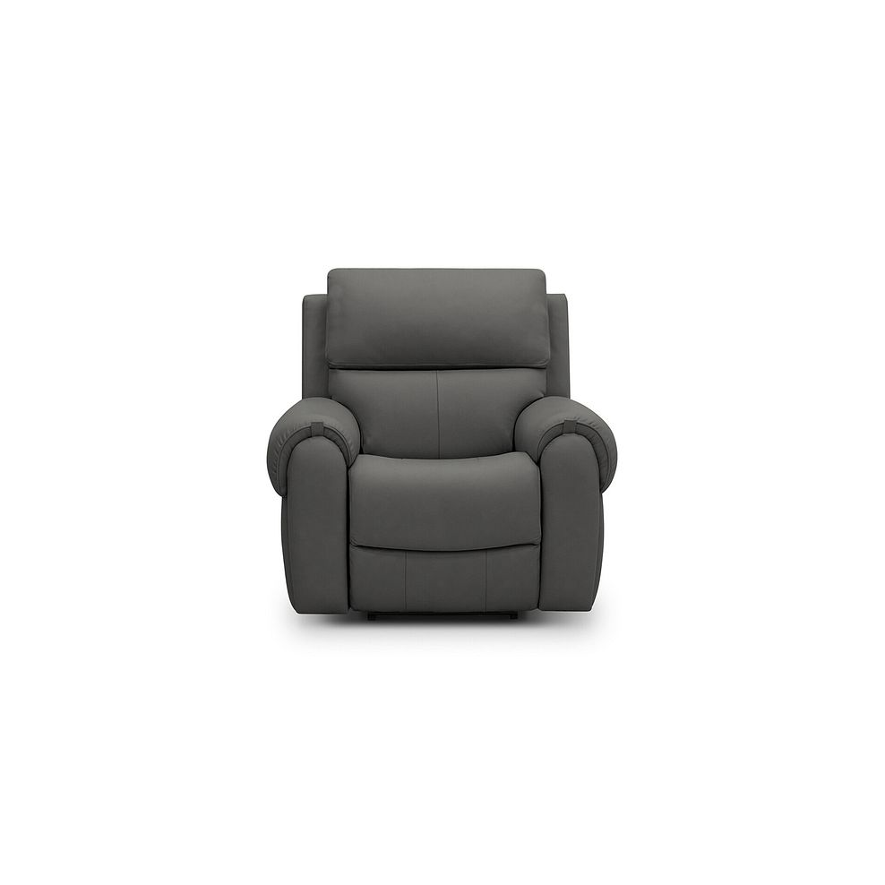 Ezra Electric Recliner Armchair in Elephant Grey Leather 4