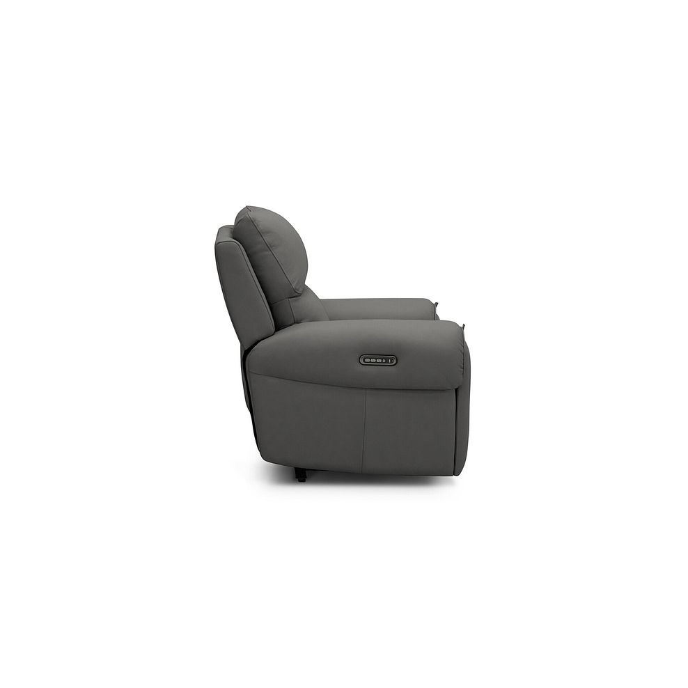 Ezra Electric Recliner Armchair in Elephant Grey Leather 5