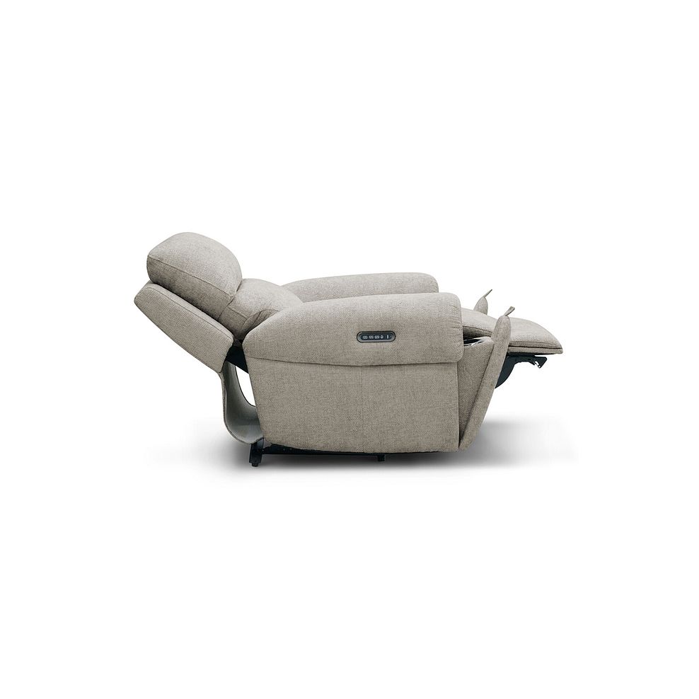 Ezra Electric Recliner Armchair in Hopsack Linen Fabric 7