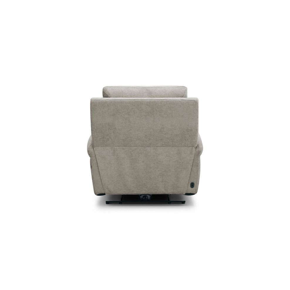 Ezra Electric Recliner Armchair in Hopsack Linen Fabric 9