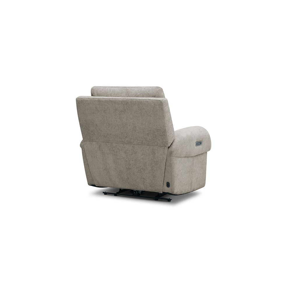 Ezra Electric Recliner Armchair in Hopsack Linen Fabric 8