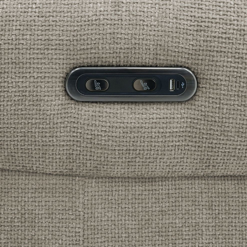 Ezra Electric Recliner Armchair in Hopsack Linen Fabric 13