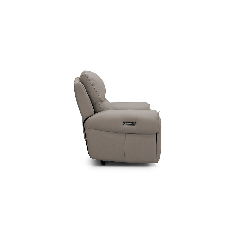 Ezra Electric Recliner Armchair in Oyster Leather 5