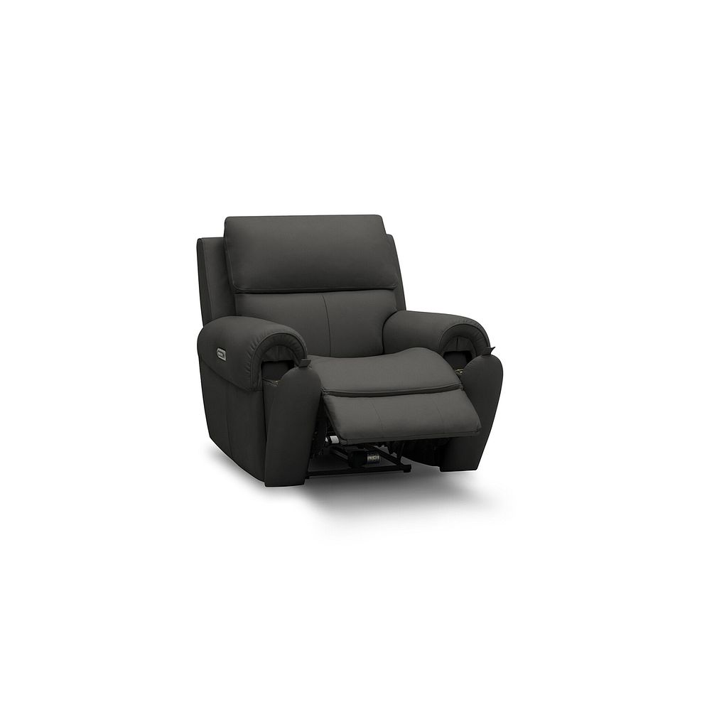 Ezra Electric Recliner Armchair in Storm Leather 2