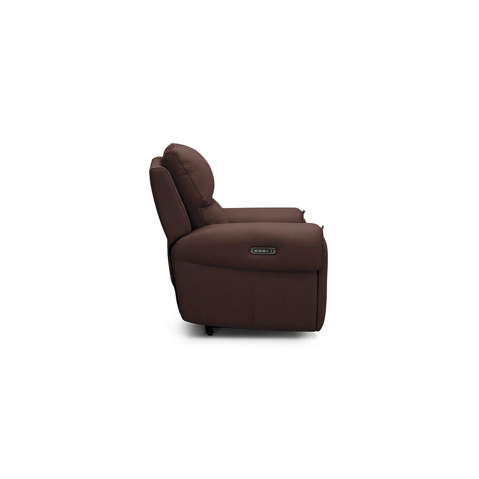Ezra Electric Recliner Armchair with Power Headrest & Lumbar Support in Chestnut Leather 6