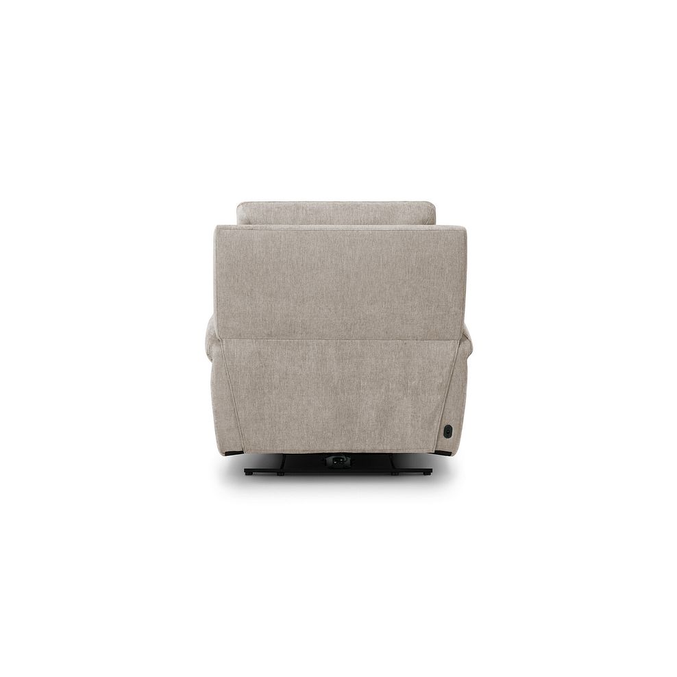 Ezra Electric Recliner Armchair with Power Headrest  Lumbar Support in Darwin Mink Fabric 11