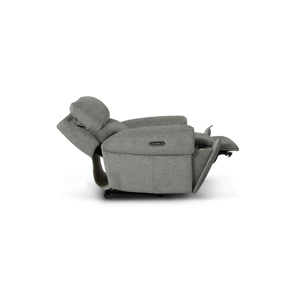 Ezra Electric Recliner Armchair with Power Headrest & Lumbar Support in Darwin Mushroom Fabric 8