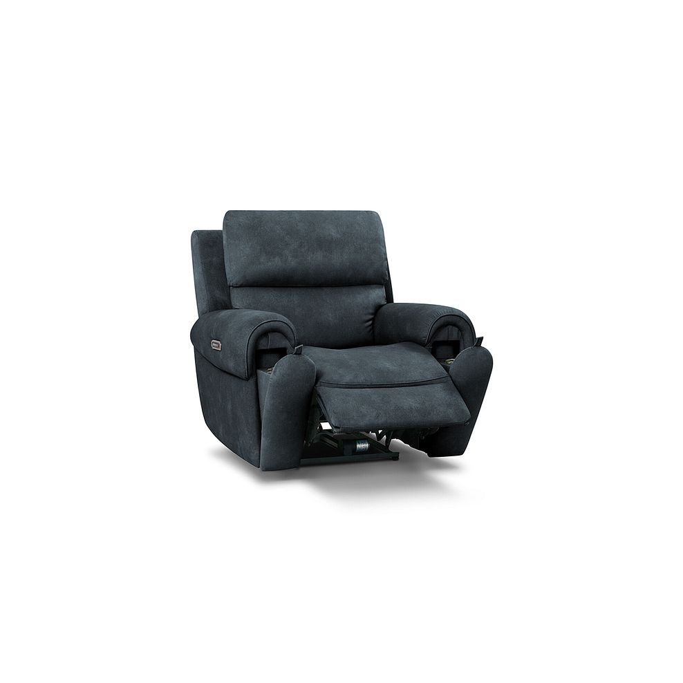 Ezra Electric Recliner Armchair with Power Headrest & Lumbar Support in Dexter Shadow Fabric 5