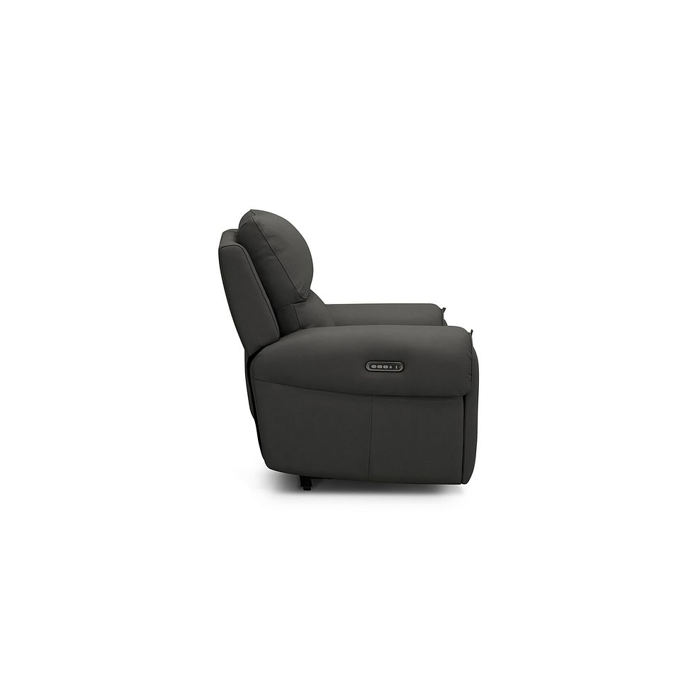 Ezra Electric Recliner Armchair with Power Headrest & Lumbar Support in Storm Leather 6
