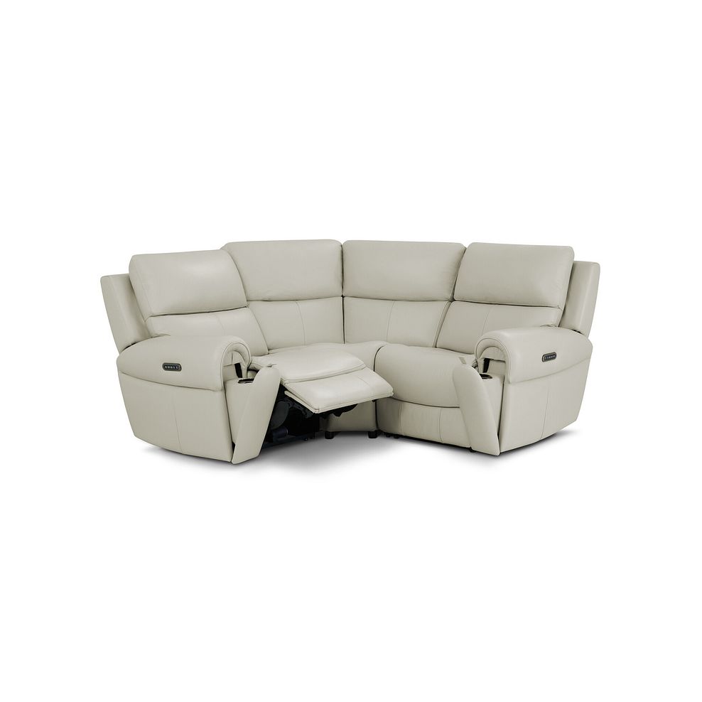 Ezra Group 1 Electric Recliner in Bone China Leather 3
