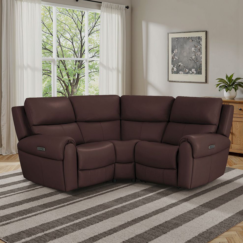 Ezra Group 1 Electric Recliner in Chestnut Leather 1