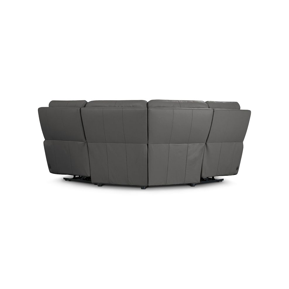 Ezra Group 1 Electric Recliner in Elephant Grey Leather 5