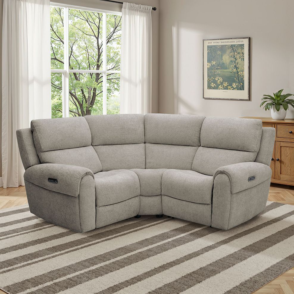 Ezra Group 1 Electric Recliner in Hopsack Linen Fabric 1