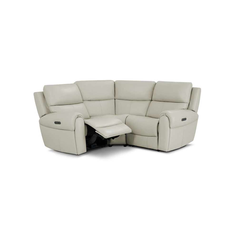 Ezra Group 1 Electric Recliner with Power Headrest & Lumbar Support in Bone China Leather 2