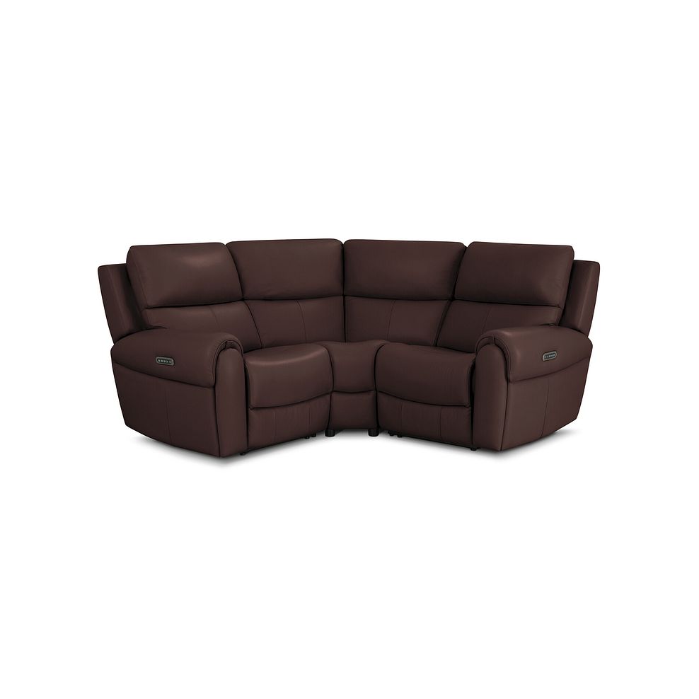 Ezra Group 1 Electric Recliner with Power Headrest & Lumbar Support in Chestnut Leather 1