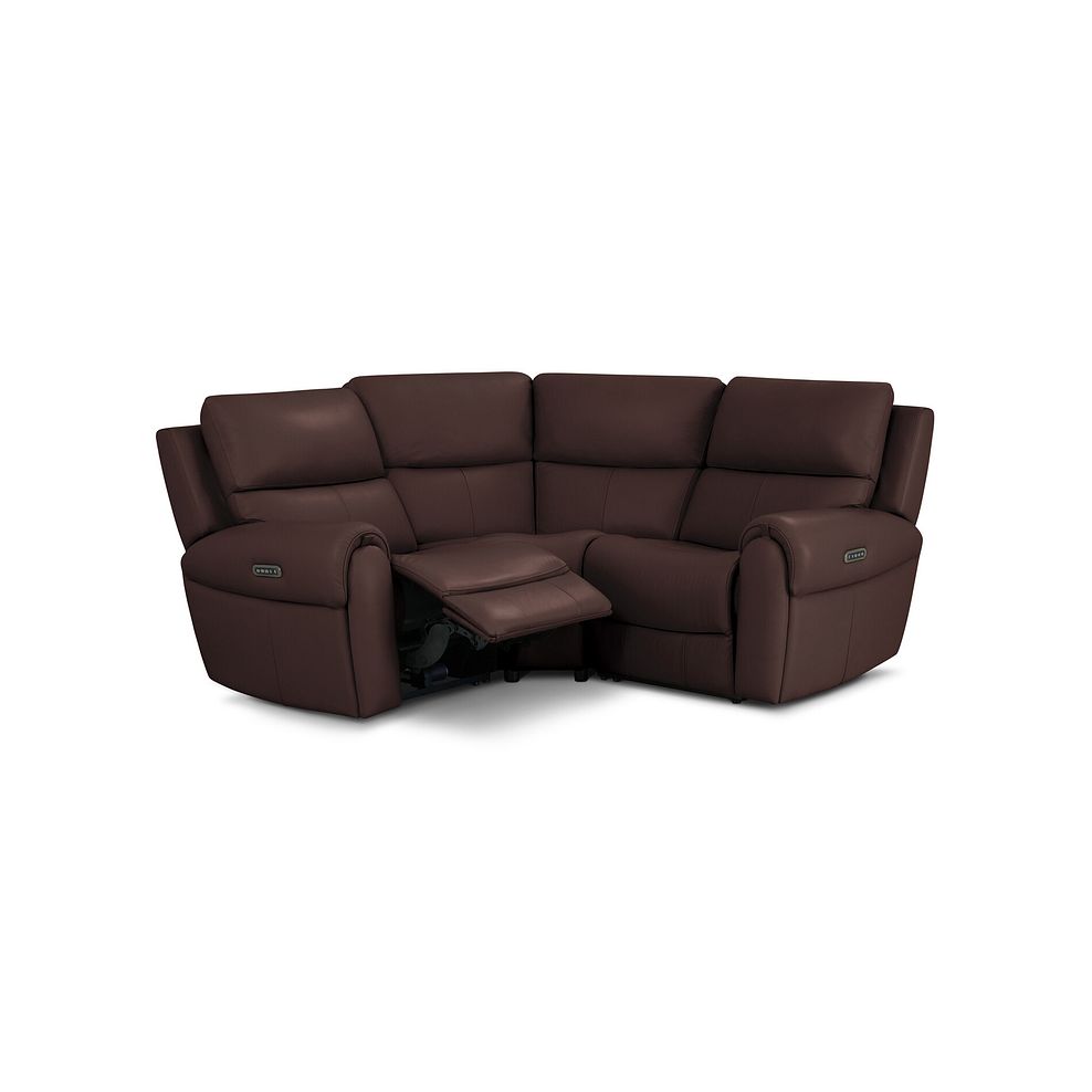Ezra Group 1 Electric Recliner with Power Headrest & Lumbar Support in Chestnut Leather 2