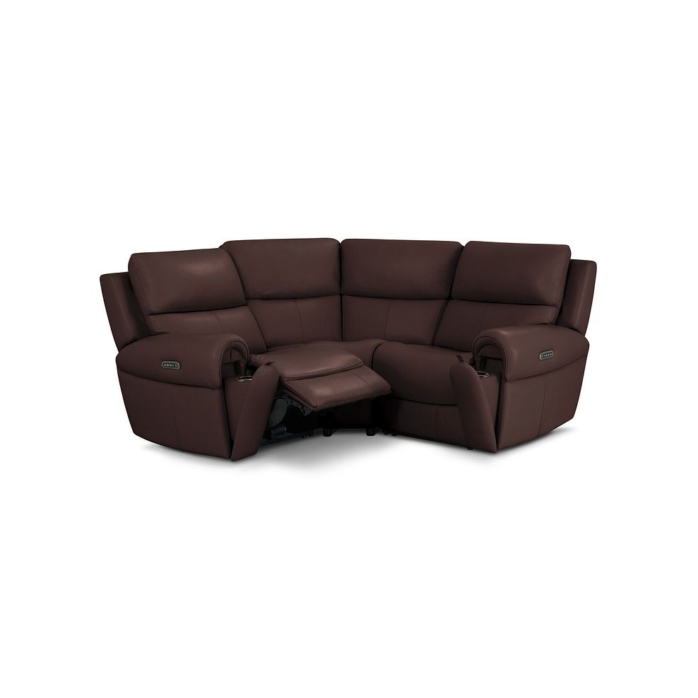Ezra Group 1 Electric Recliner with Power Headrest & Lumbar Support in Chestnut Leather 3
