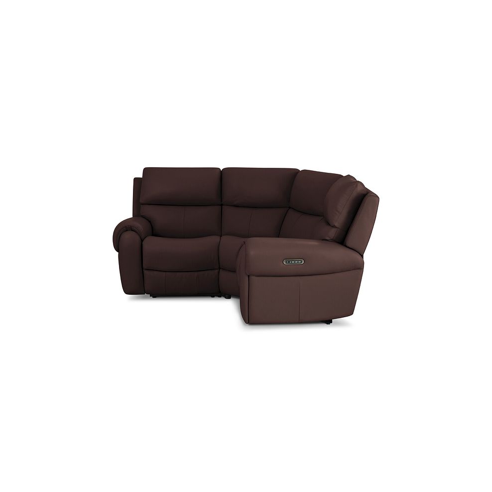 Ezra Group 1 Electric Recliner with Power Headrest & Lumbar Support in Chestnut Leather 5