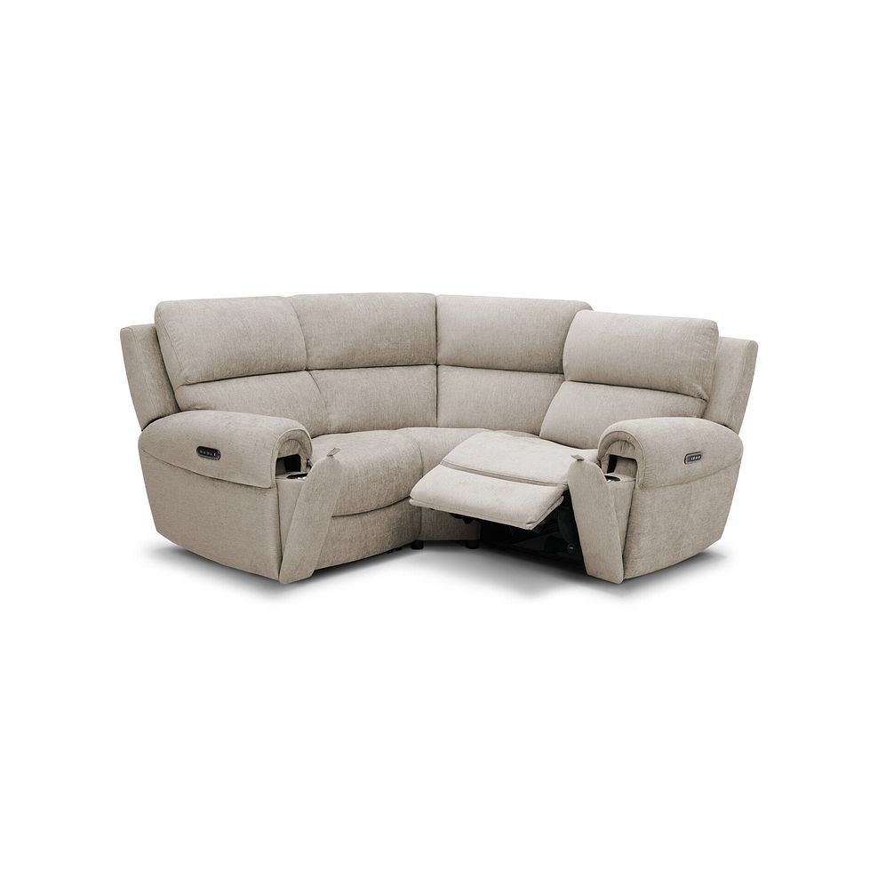 Ezra Group 1 Electric Recliner with Power Headrest & Lumbar Support in Darwin Mink Fabric 3