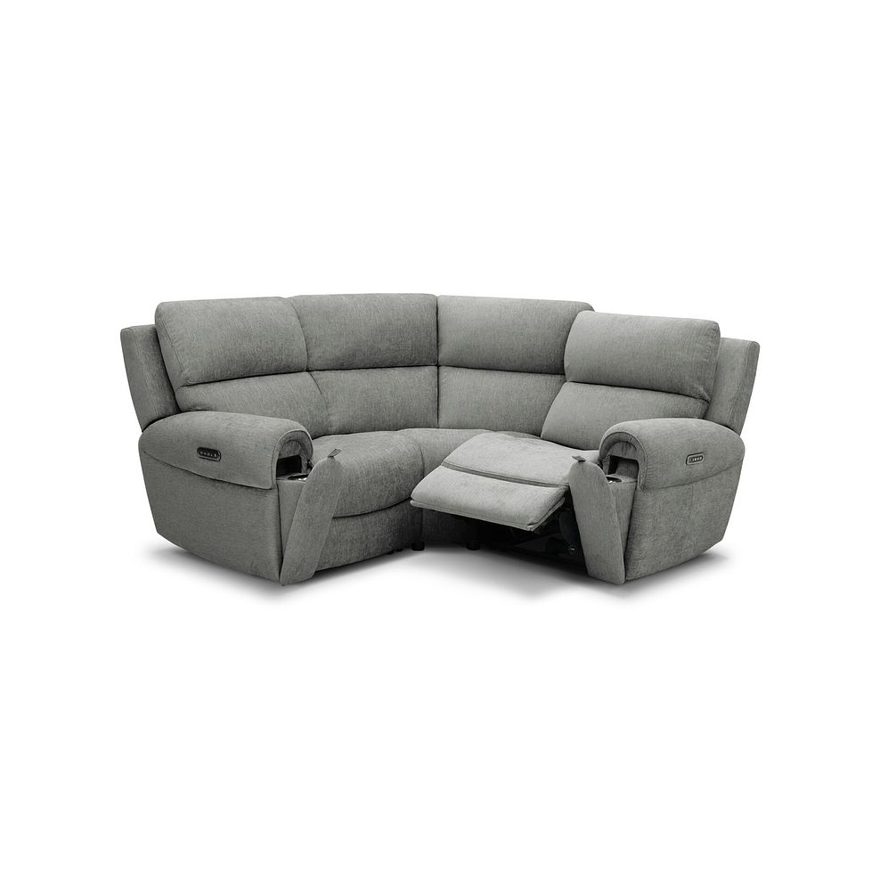 Ezra Group 1 Electric Recliner with Power Headrest & Lumbar Support in Darwin Mushroom Fabric 3