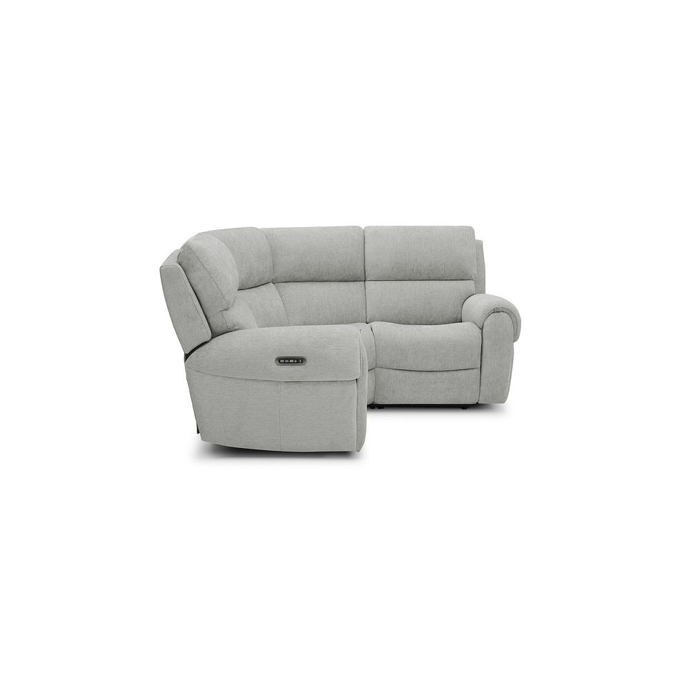 Ezra Group 1 Electric Recliner with Power Headrest & Lumbar Support in Darwin Silver Fabric 5