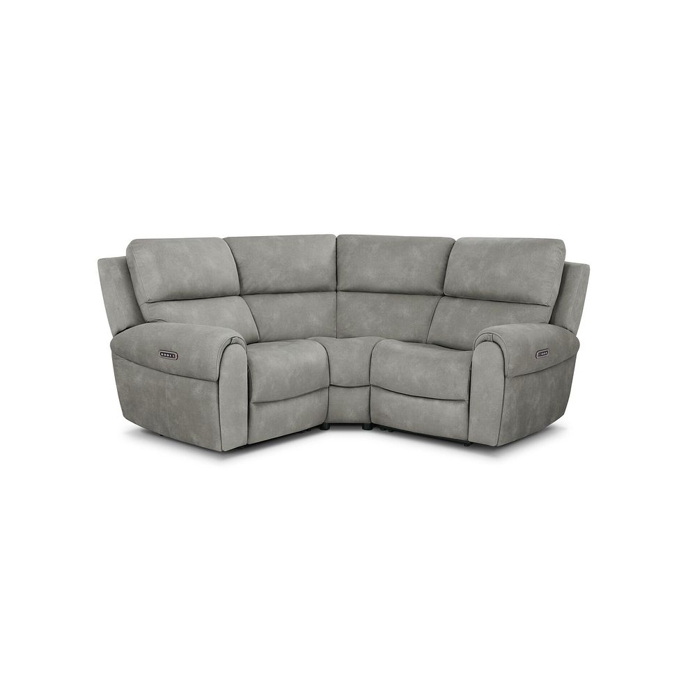 Ezra Group 1 Electric Recliner with Power Headrest & Lumbar Support in Dexter Stone Fabric 1