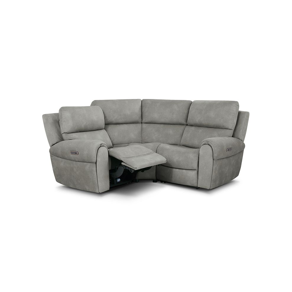 Ezra Group 1 Electric Recliner with Power Headrest & Lumbar Support in Dexter Stone Fabric 2