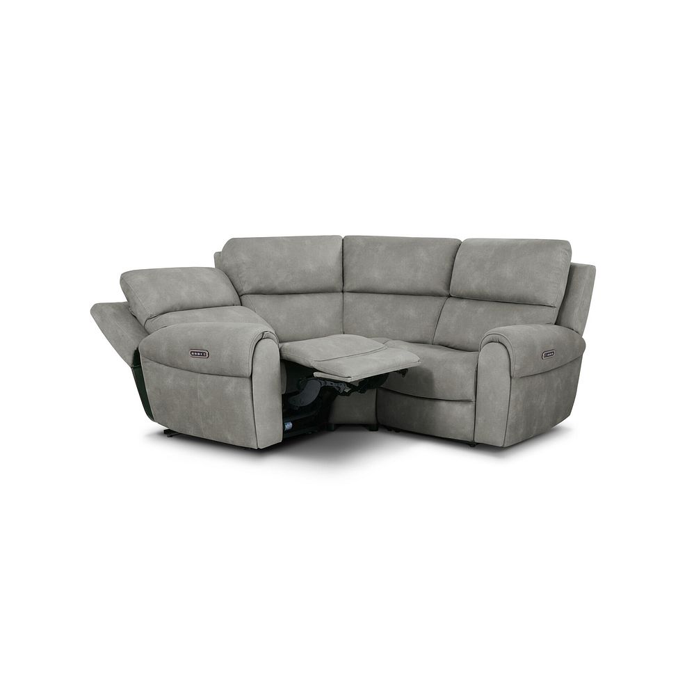 Ezra Group 1 Electric Recliner with Power Headrest & Lumbar Support in Dexter Stone Fabric 4