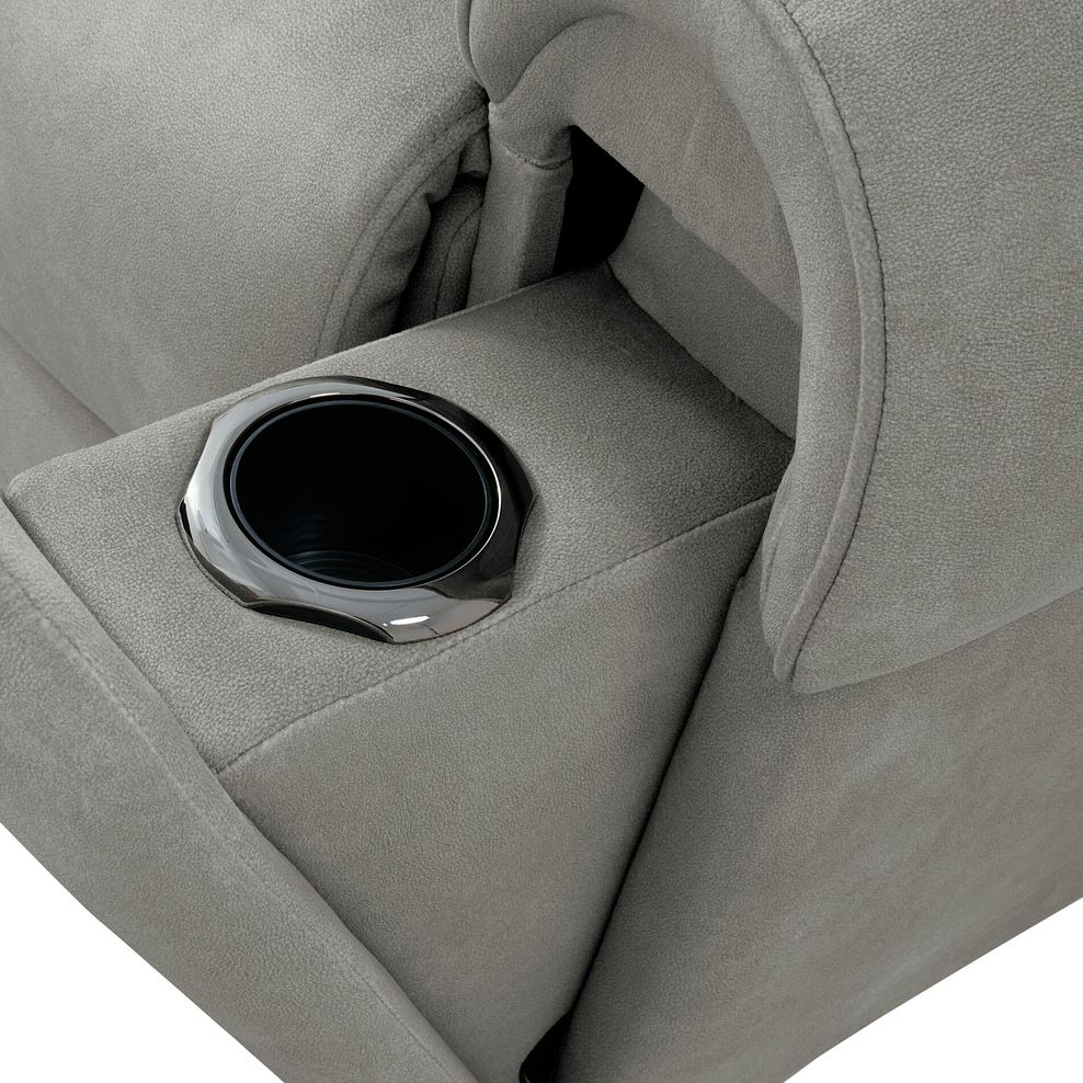 Ezra Group 1 Electric Recliner with Power Headrest & Lumbar Support in Dexter Stone Fabric 12