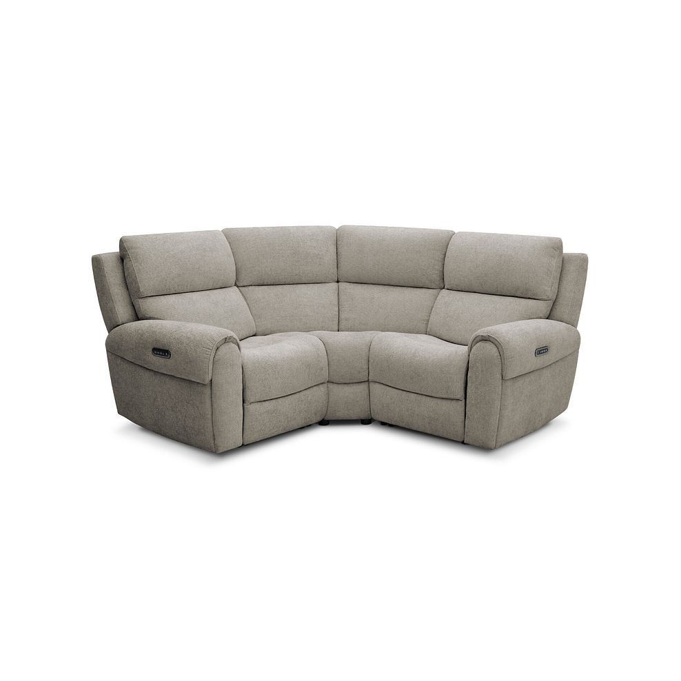 Ezra Group 1 Electric Recliner with Power Headrest & Lumbar Support in Hopsack Linen Fabric 1