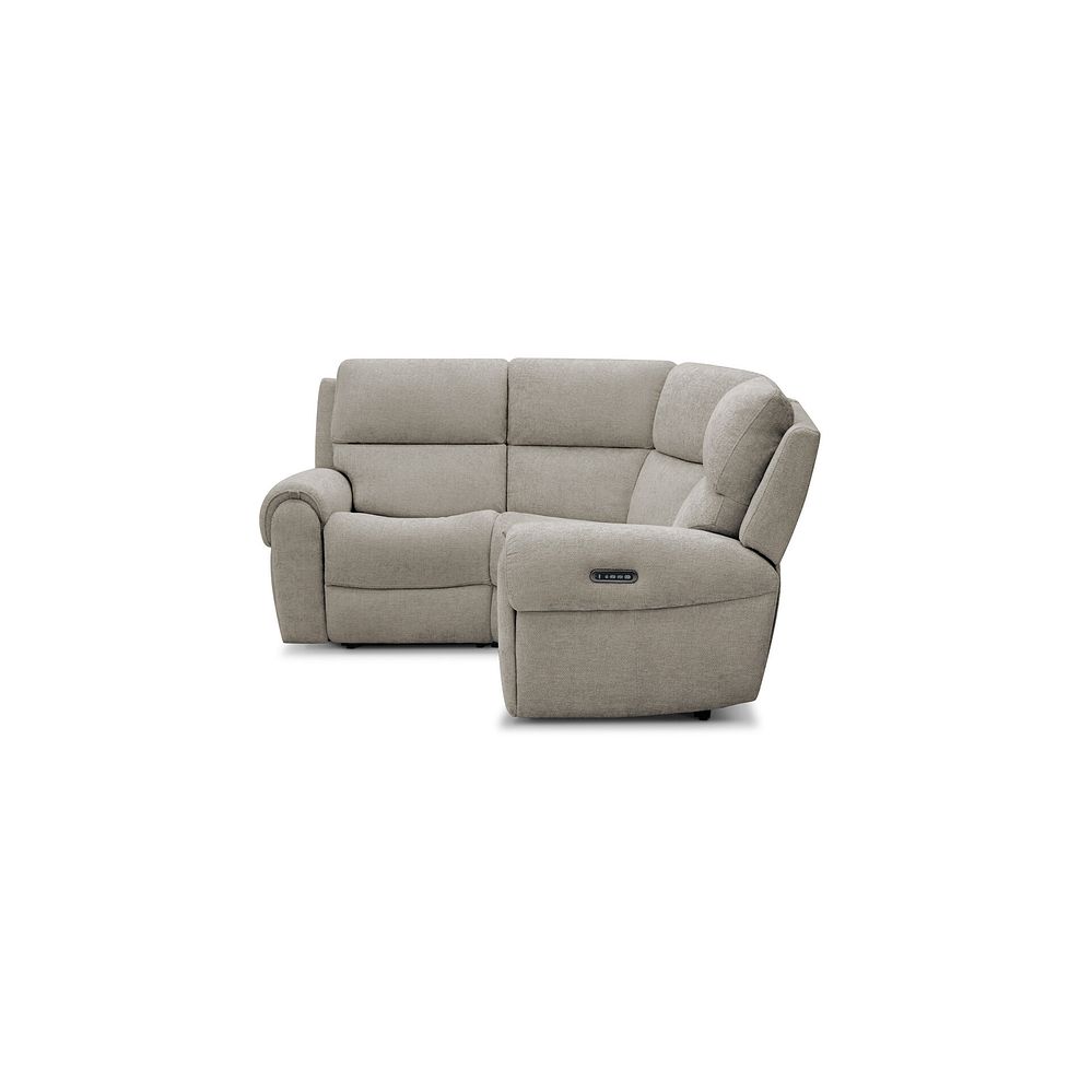 Ezra Group 1 Electric Recliner with Power Headrest & Lumbar Support in Hopsack Linen Fabric 7